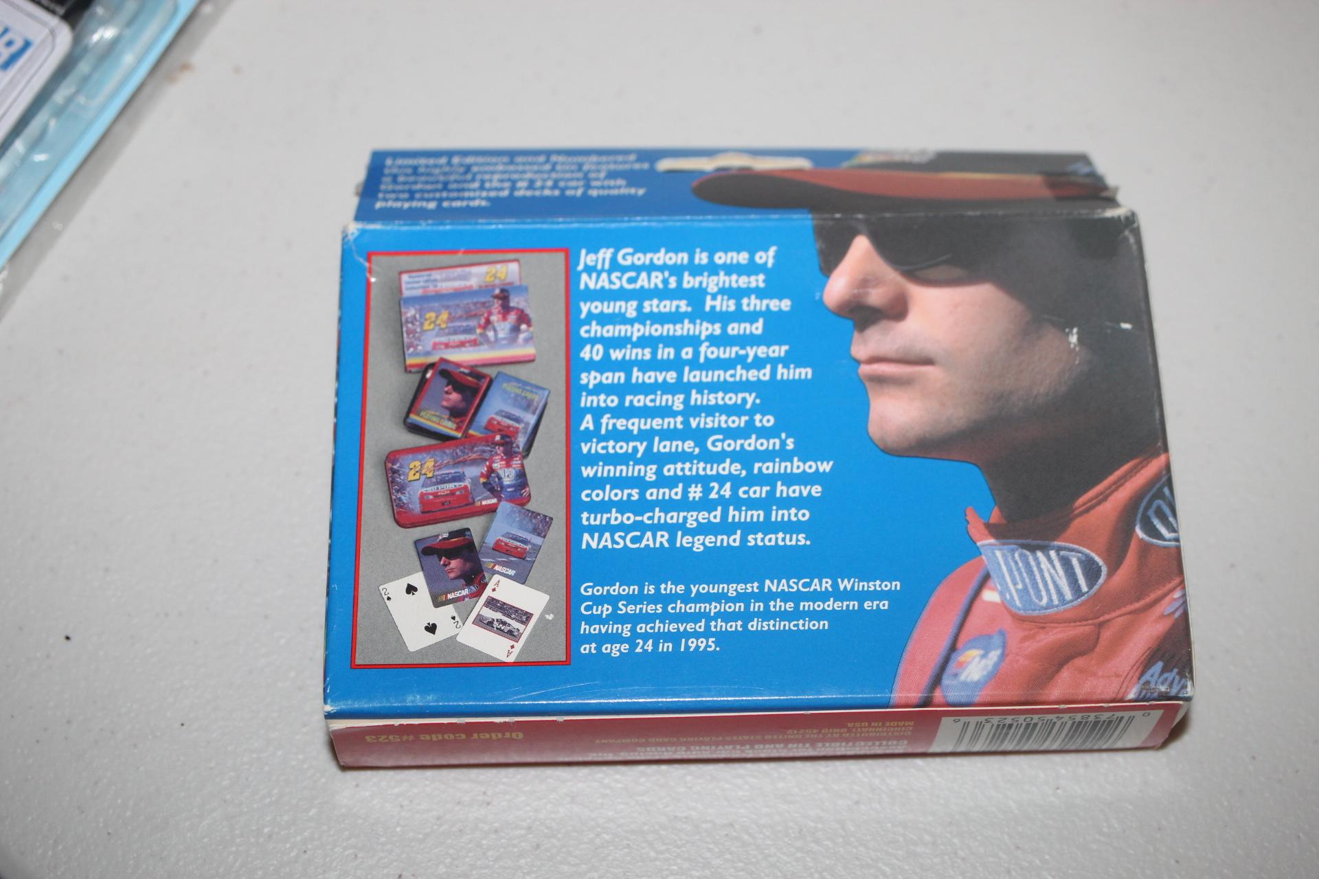 Jeff Gordon Collectible Tin And Playing Cards, 2000 JG Motorsports Inc., Nascar 2000