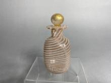 Vintage Murano Art Glass Perfume Bottle Swirl Sparkle