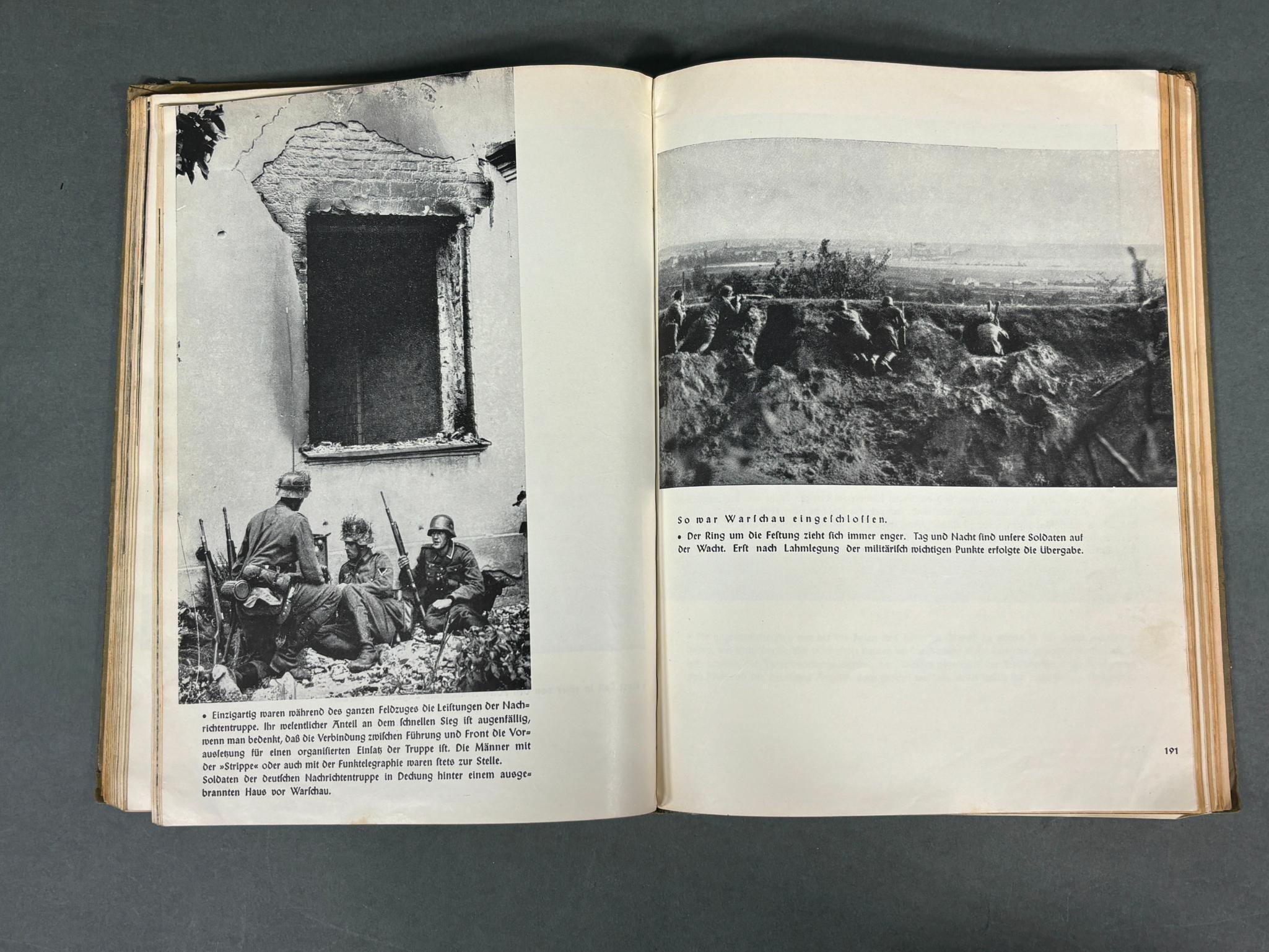 WW2 1940 NAZI GERMAN BOOK CAMPAIGN AGAINST POLAND