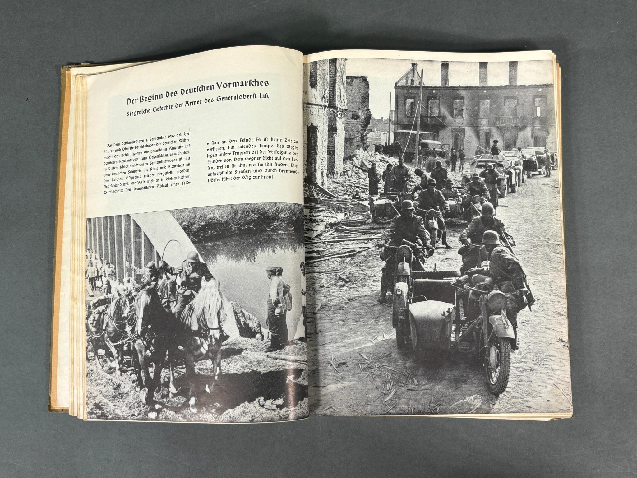 WW2 1940 NAZI GERMAN BOOK CAMPAIGN AGAINST POLAND