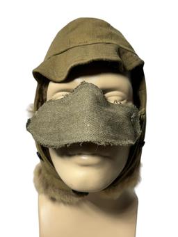 WWII JAPANESE ARMY WINTER HAT W/ NOSE SHIELD