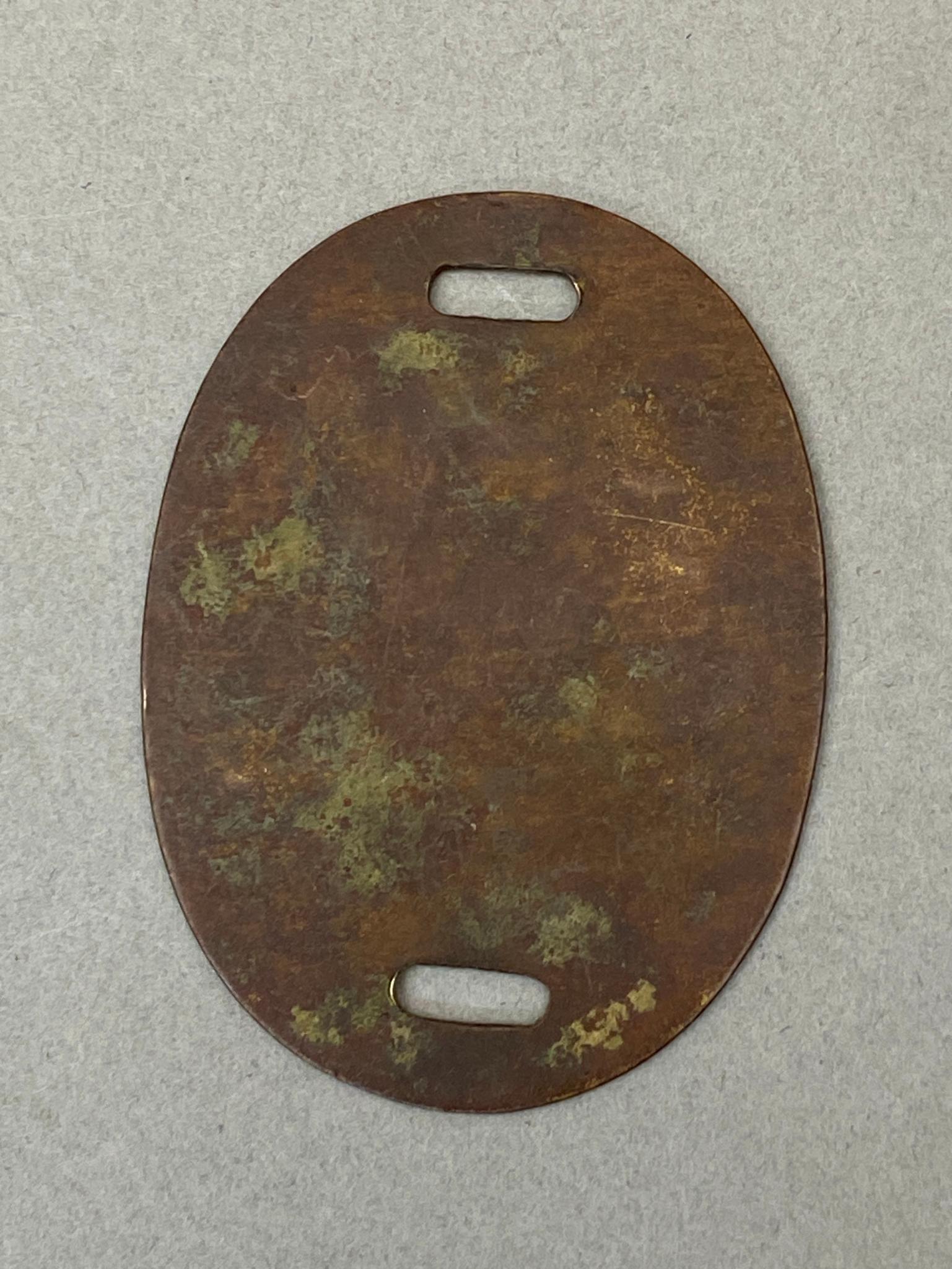 WWII JAPANESE DOG TAG - IDENTIFICATION DISC