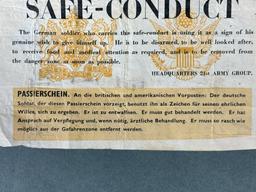 WWII U.S. SAFE CONDUCT PASS - FOR GERMAN SOLDIERS