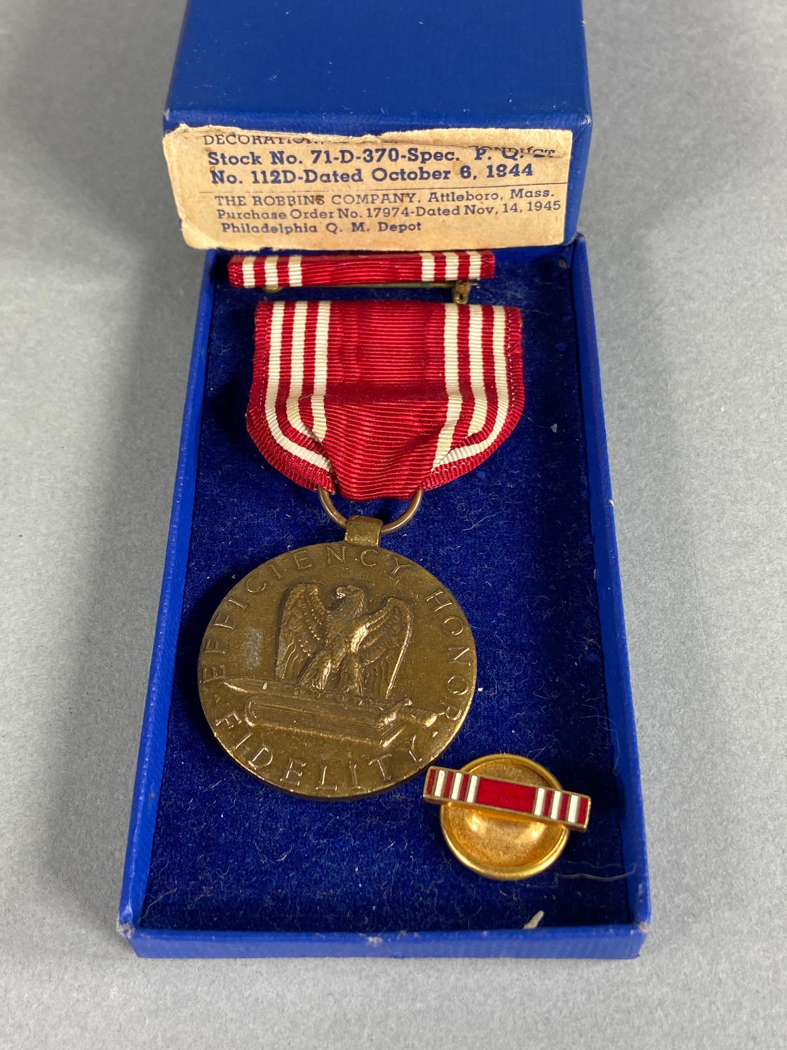 WWII U.S. MEDAL LOT CAMPAIGN VICTORY & OCCUPATION - ALL IN ORIGINAL BOXES