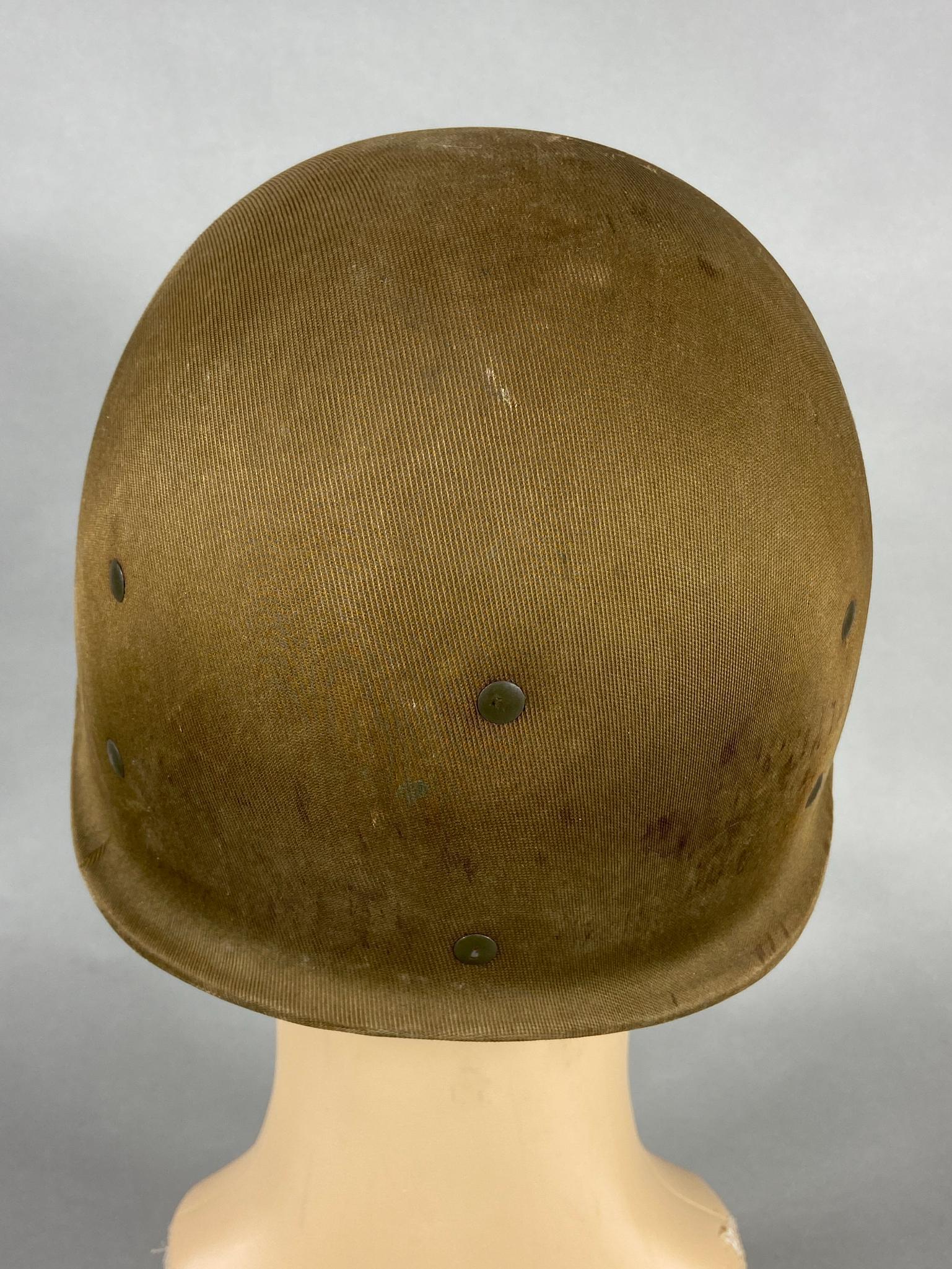 WWII US M1 HAWLEY HELMET LINER - IDED KIA 95TH ID 378TH REGIMENT