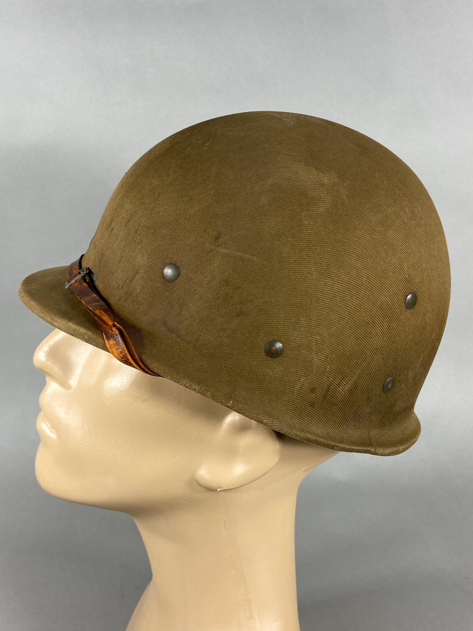 WWII US M1 HAWLEY HELMET LINER - IDED KIA 95TH ID 378TH REGIMENT