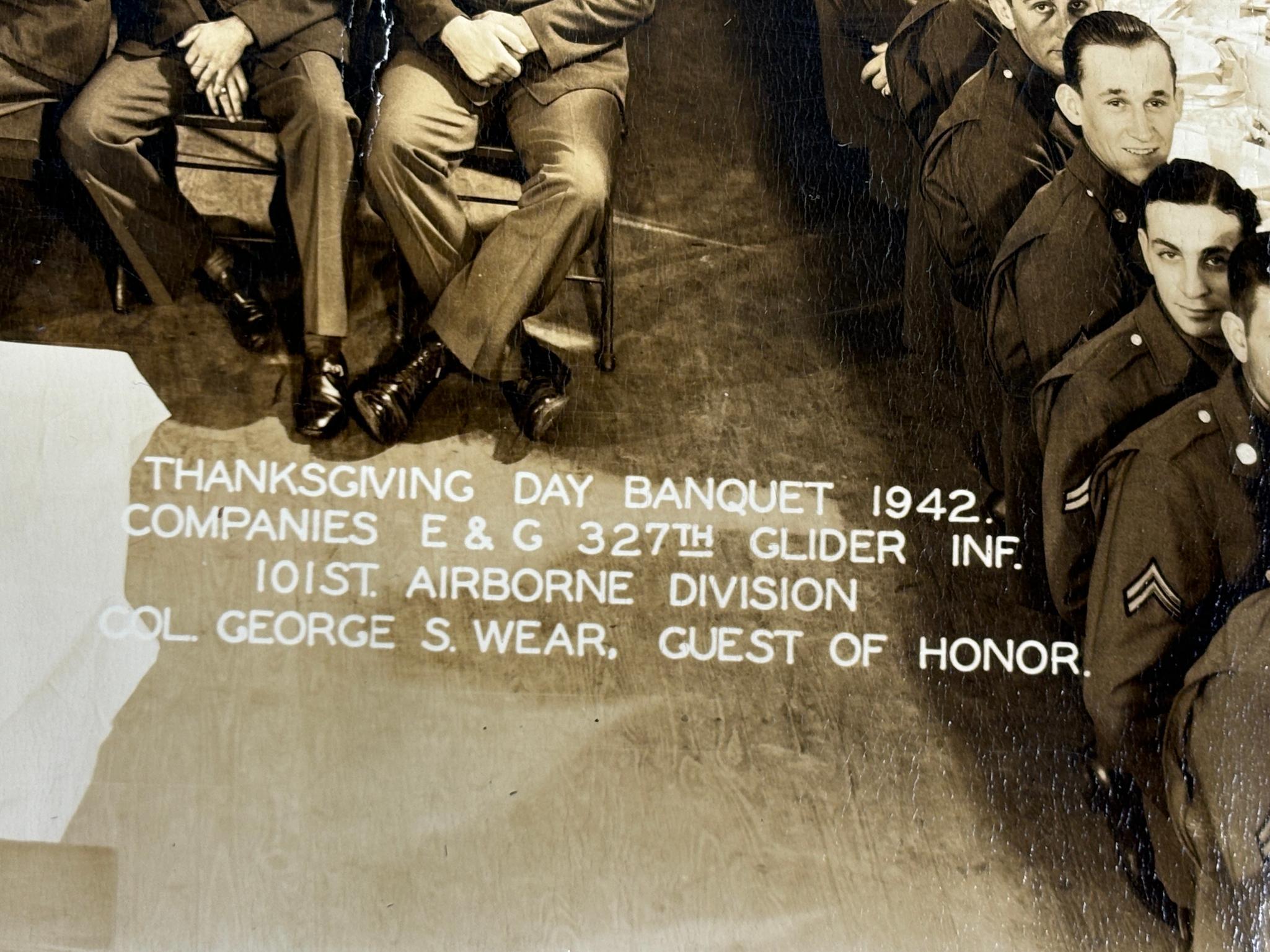 WWII 101ST AIRBORNE 327TH GLIDER YARD LONG PHOTO