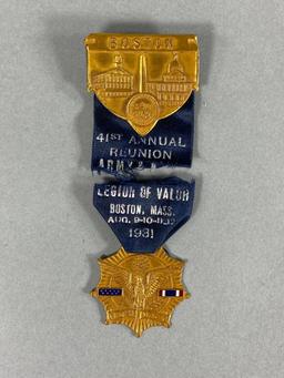1930S- WWII US ARMY & NAVY LEGION OF VALOR BADGES