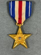 WWII U.S. SLOT BROOCH SILVER STAR MEDAL