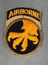 WWII U.S 17TH AIRBORNE REVERSE TALON PATCH & TAB