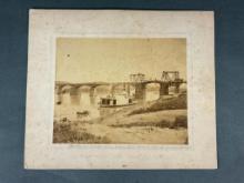 CIVIL WAR ALBUMEN CHATTANOOGA BRIDGE BUILT 1864 OVER TENNESSEE RIVER
