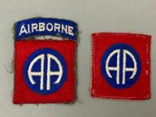 WWII US 82ND AIRBORNE PATCH LOT PARATROOPER
