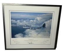 WWII ENOLA GAY PRINT SIGNED - PAUL TIBBETS & CREW