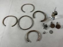 Group Lot of Sterling Silver Jewelry 133 grams Total