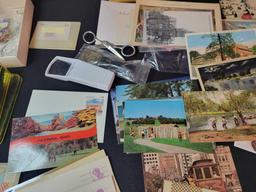 Unused postal cards, envelopes, loose stamps and some post cards