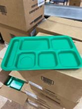 New in box Cambro divided school lunch trays approx 336 trays