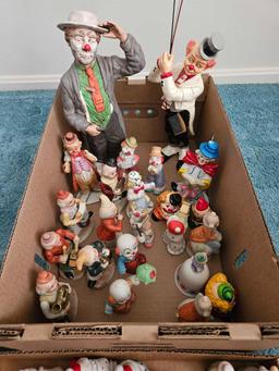Assortment of Clown Figurines