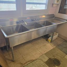 8ft stainless steel sink