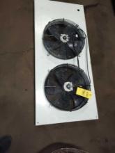 Twin electric fans.