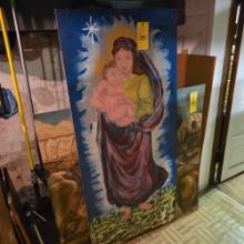 Handpainted Baby Jesus & Mary Painting