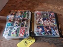Binder of Assorted Baseball & Football Cards - Zenith, Flair, & Topps