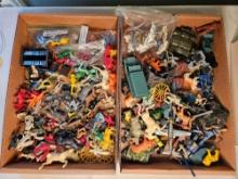 Assortment of Plastic Animals and Figures
