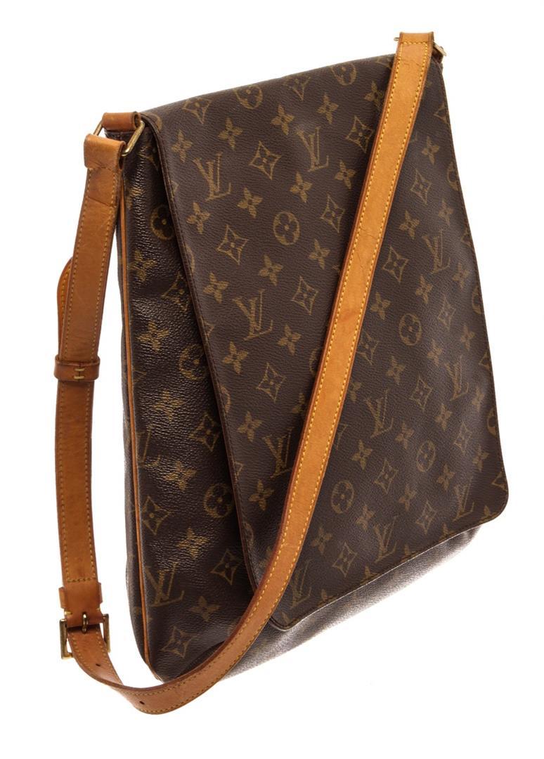 Louis Vuitton Brown and Tan Monogram Canvas Musette Salsa GM Shoulder Bag