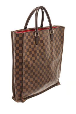 Louis Vuitton Brown Damier Ebene Canvas Sac Plat Tote Bag