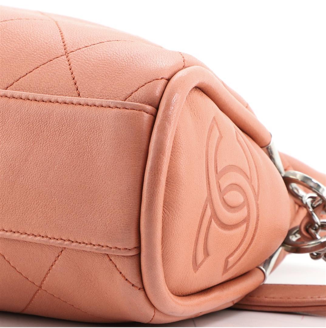 Chanel Pink Quilted Leather Ultimate Small Soft Hobo Bag