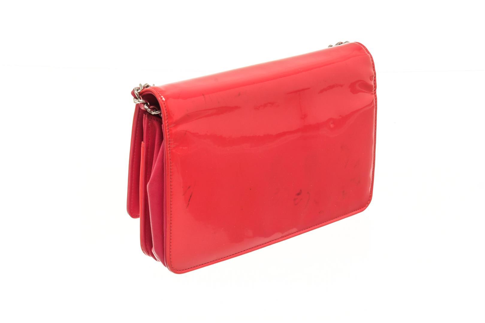 Chanel Red Patent Leather Woc Shoulder Bag