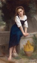 William Bouguereau  - Orphan by the Fountain (1883)