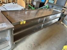 11' X 24" S/S PREP COUNTER & 10' S/S UPPER SHELF - COMPRESSOR NOT INCLUDED (SEE LOT 24)
