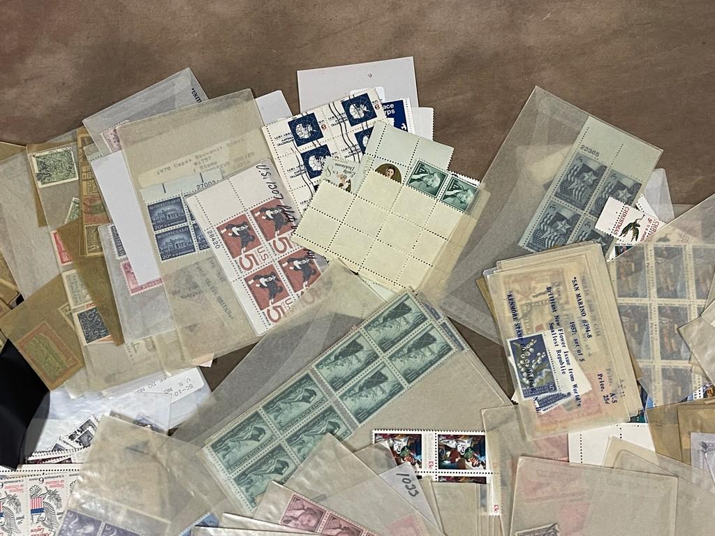 Large Lot Of American & Foreign Unused Postage