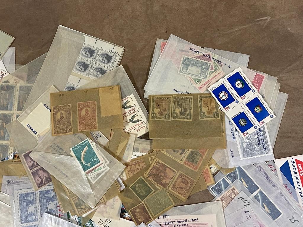 Large Lot Of American & Foreign Unused Postage