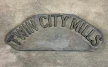 Carved Wooden Antique Twin City Mills Stamp