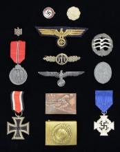 WWII GERMAN MEDALS, PINS, BADGES, & MORE.