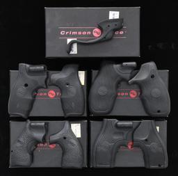 5 BOXED CRIMSON TRACE RED LASER GRIPS.