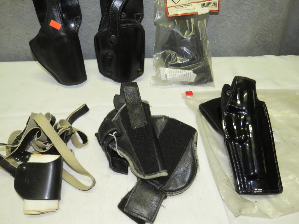 (6) Black Leather Holsters