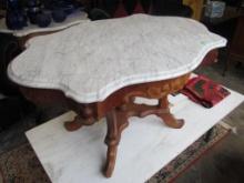 Marble Top Victorian Coffee Table
