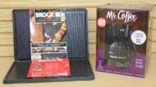 Two The Rock Non-Stick Cooking Sheet and Mr. Coffee Coffee Maker