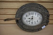 Fireball Stove Works Cast Iron Battery Operated Clock